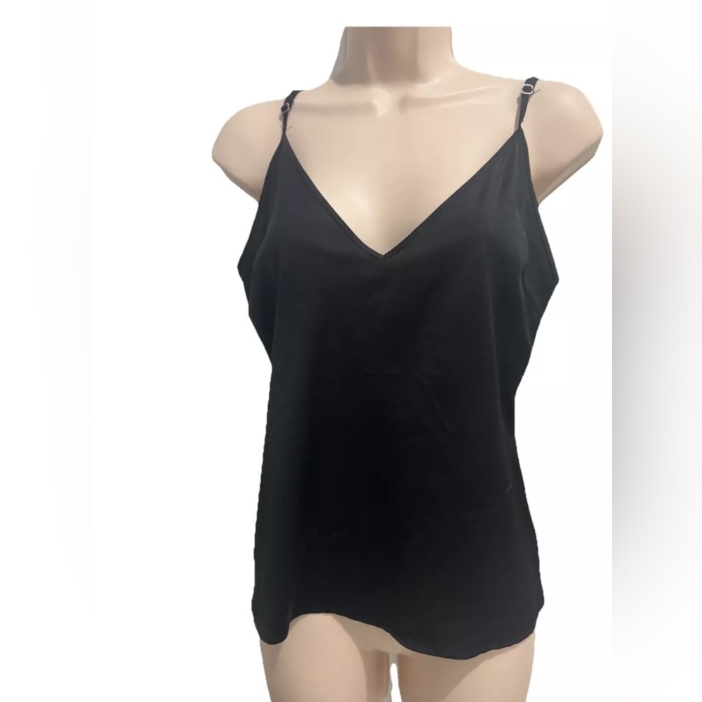 Zara Satin Black Blouse Top Size M WORN ONCE